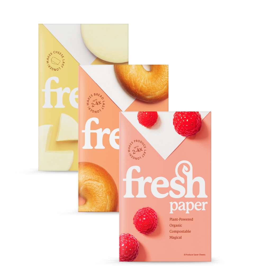 THE FRESHGLOW CO FRESHPAPER Keeps Fruits & Vegetables Fresh for 2-4x  Longer, 16 Reusable Food Saver Sheets for Produce (2 Packs), Made in the USA